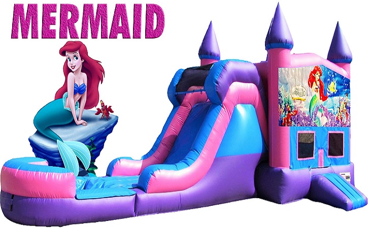 Mermaid Bounce House Water Slide