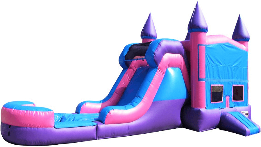 Pink & Purple Bouncy House & Water Slide