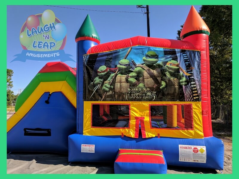 Ninja Turtles Bounce House Water Slide Inflatable Bouncy Castle