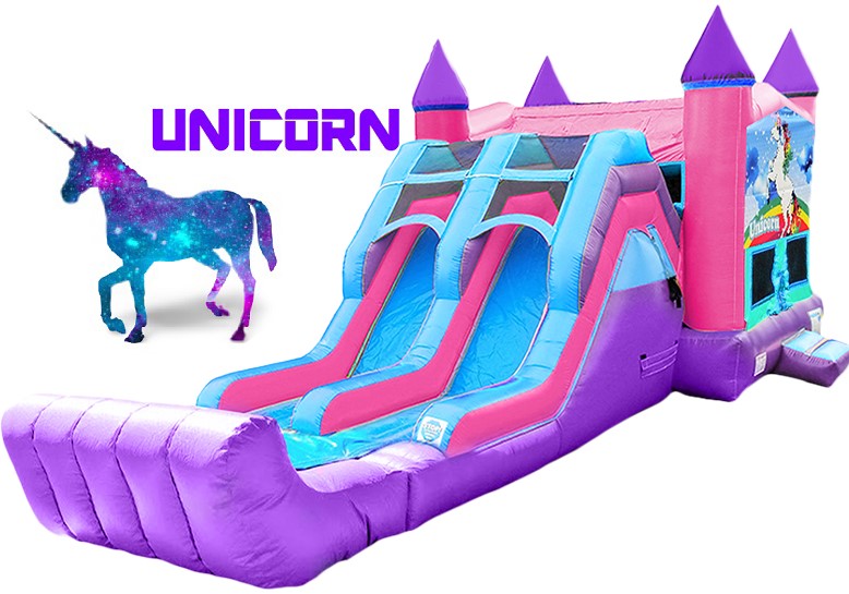 Unicorn Bounce House & Slide - Dry