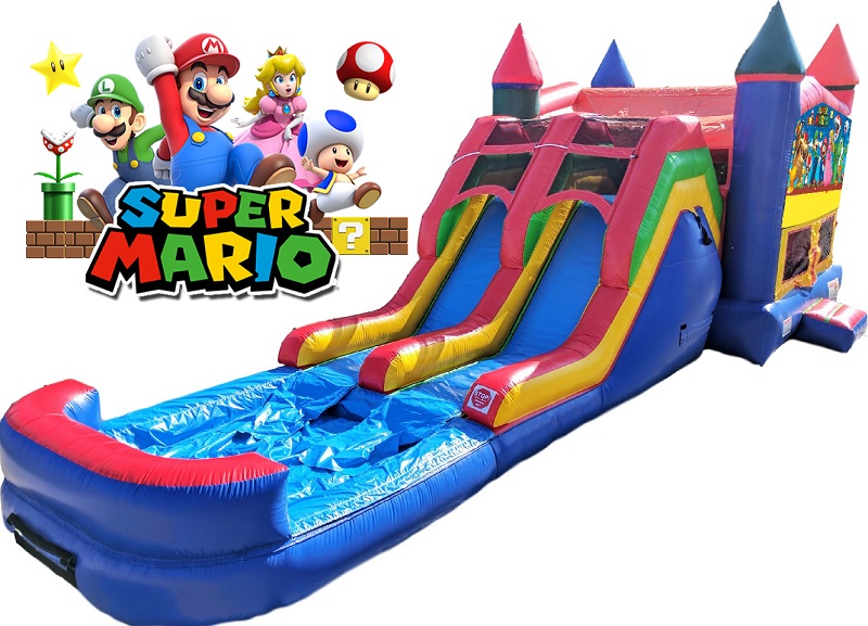 Super Mario Bounce House & Double Slide